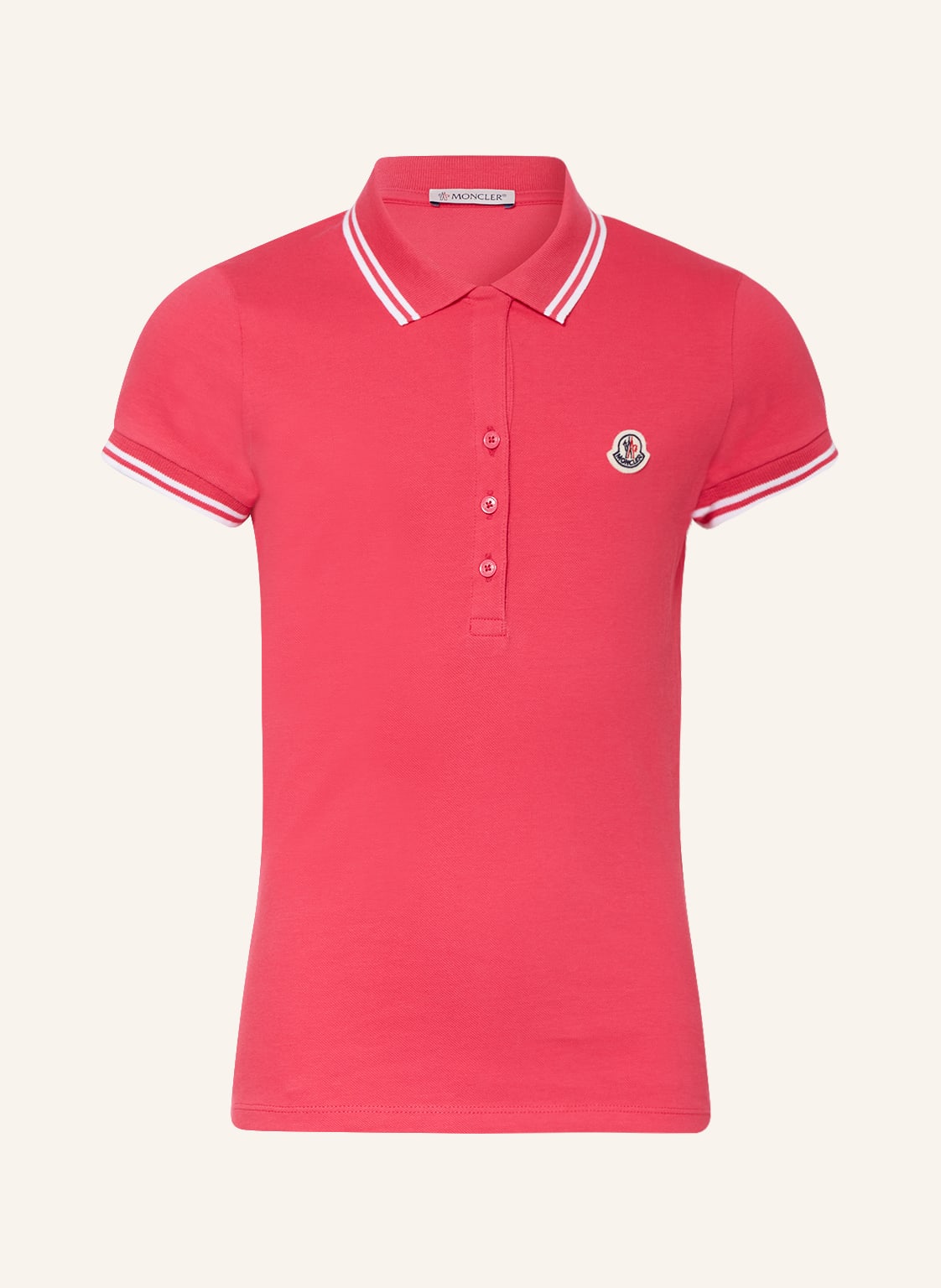 Moncler Enfant Piqué-Poloshirt pink von MONCLER enfant