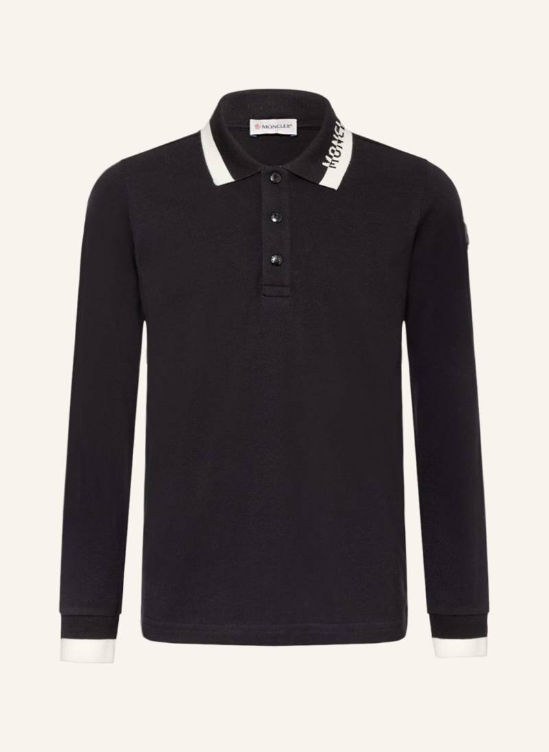 Moncler Enfant Piqué-Poloshirt schwarz von MONCLER enfant