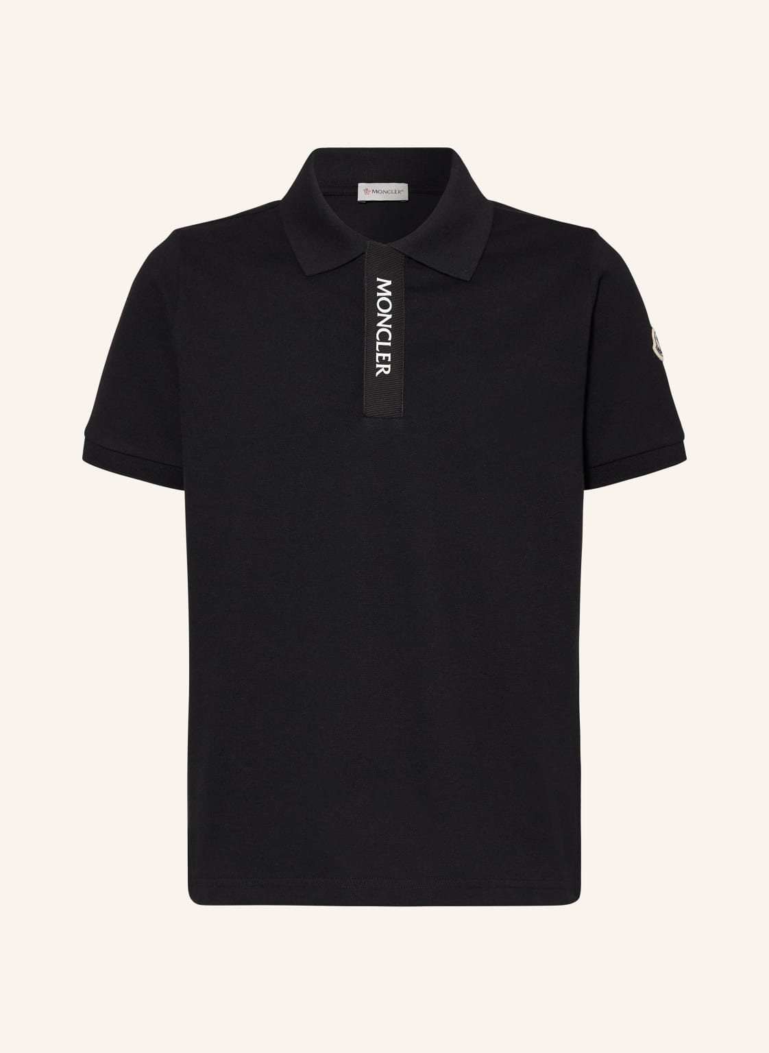 Moncler Enfant Piqué-Poloshirt schwarz von MONCLER enfant