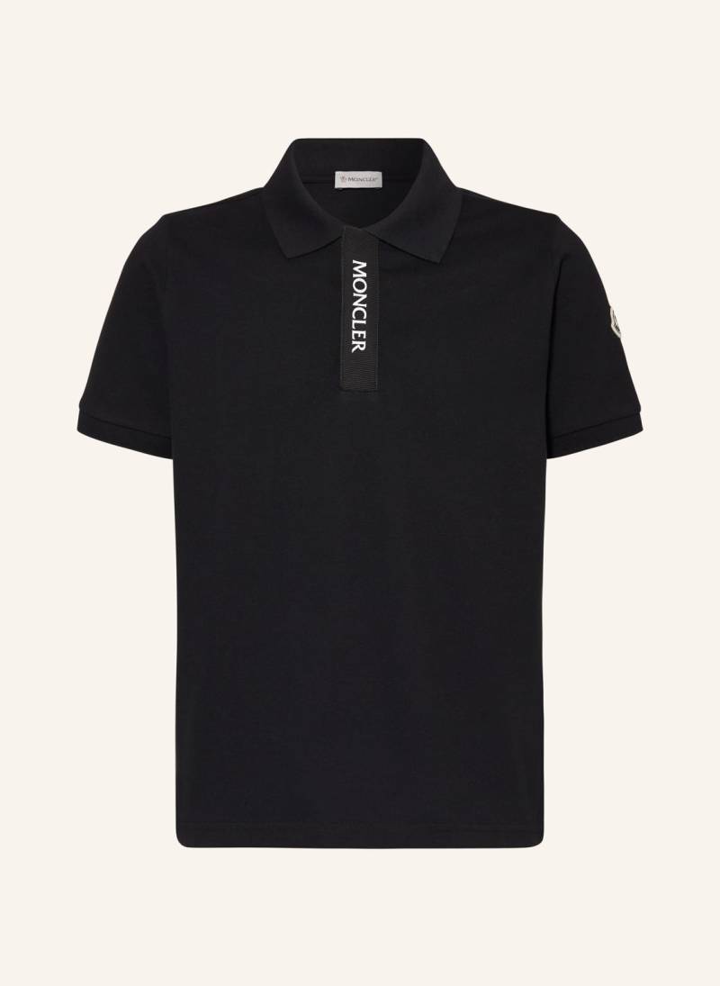 Moncler Enfant Piqué-Poloshirt schwarz von MONCLER enfant