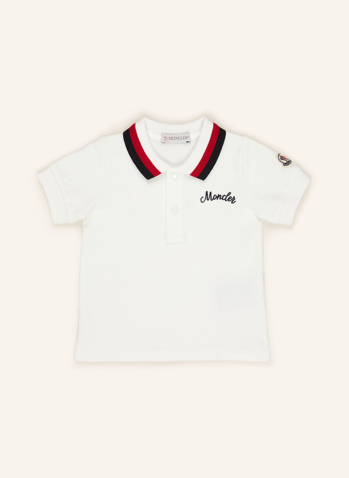 Moncler Enfant Piqué-Poloshirt weiss von MONCLER enfant