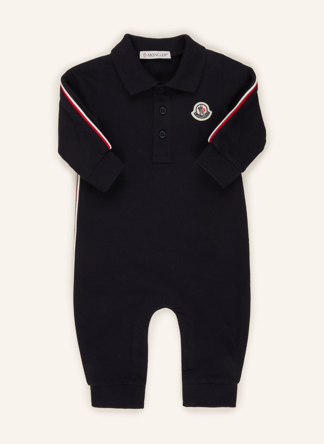 Moncler Enfant Piqué-Strampler blau von MONCLER enfant