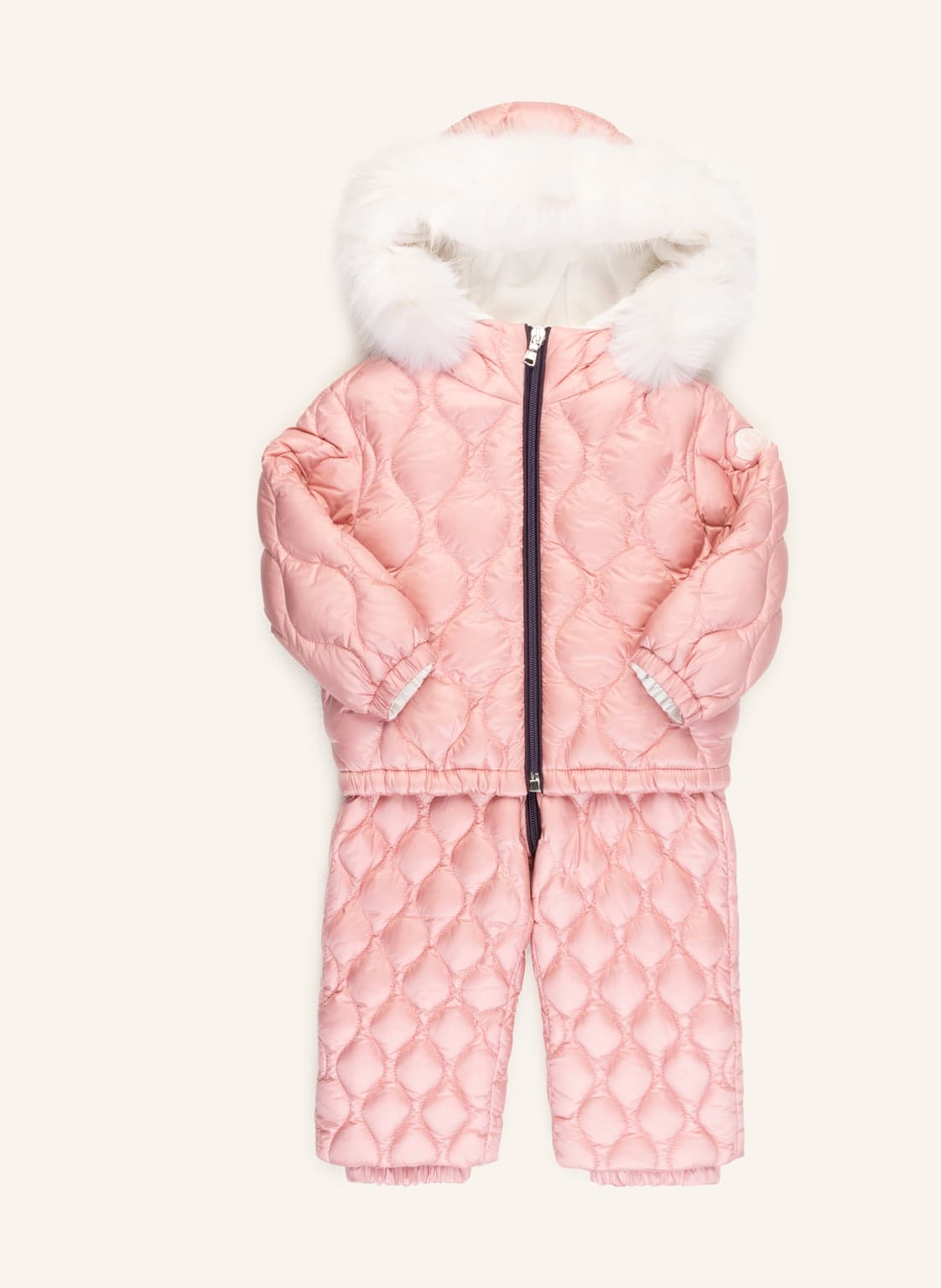 Moncler Enfant Set: Daunenjacke Und Overall rosa von MONCLER enfant