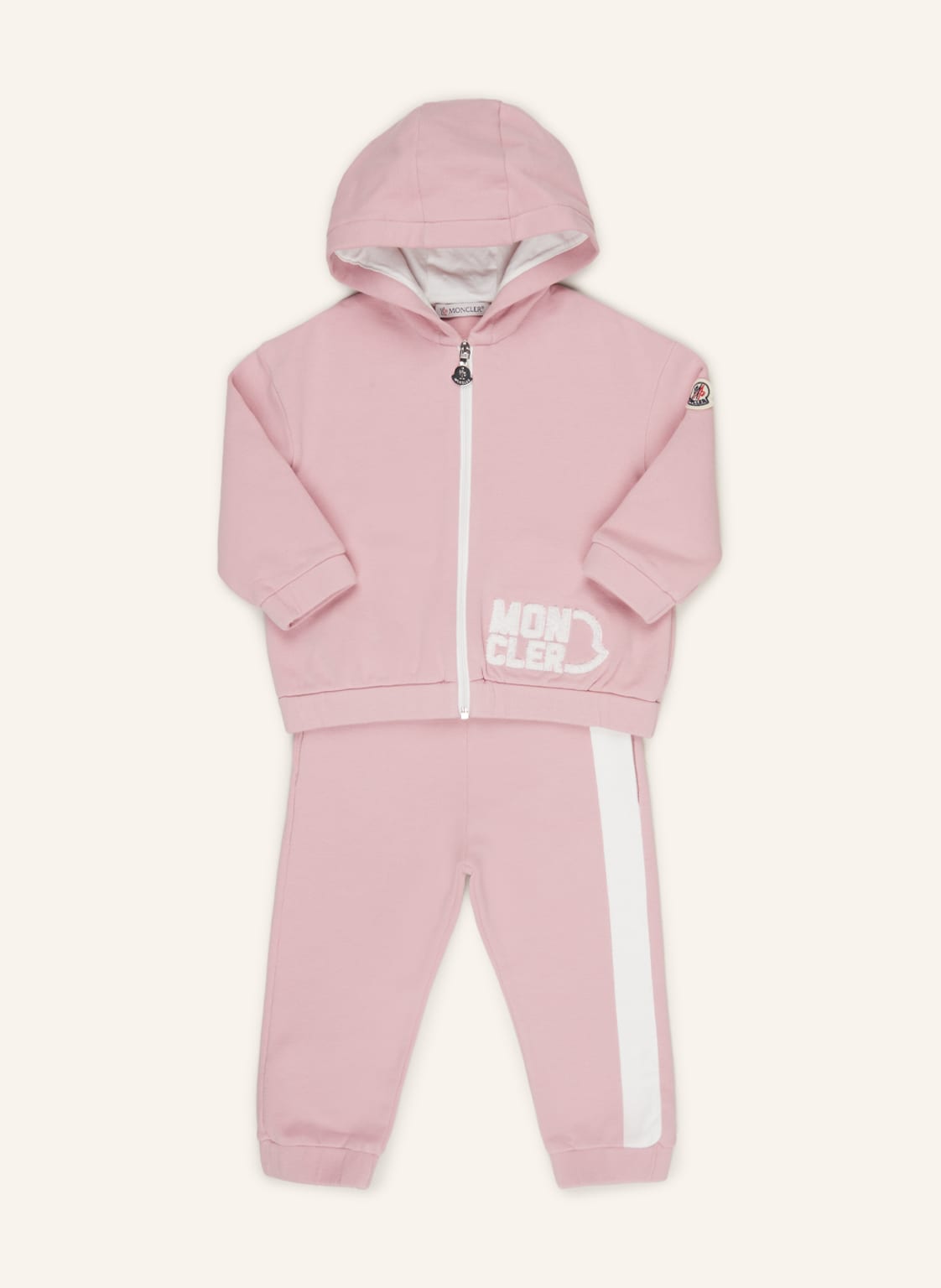 Moncler Enfant Set: Sweatjacke Und Sweatpants pink von MONCLER enfant