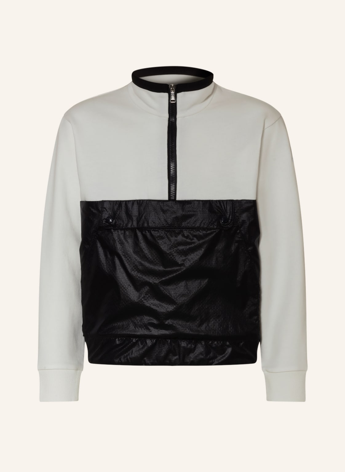 Moncler Enfant Sweat-Troyer Im Materialmix weiss von MONCLER enfant