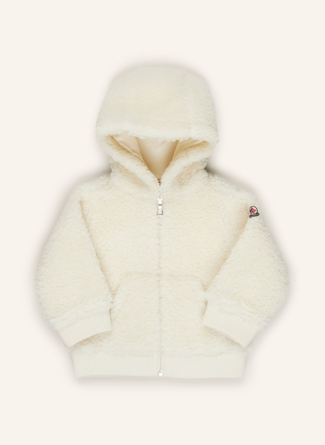 Moncler Enfant Teddyfell-Jacke beige Moncler Enfant Teddyfell-Jacke beige von MONCLER enfant