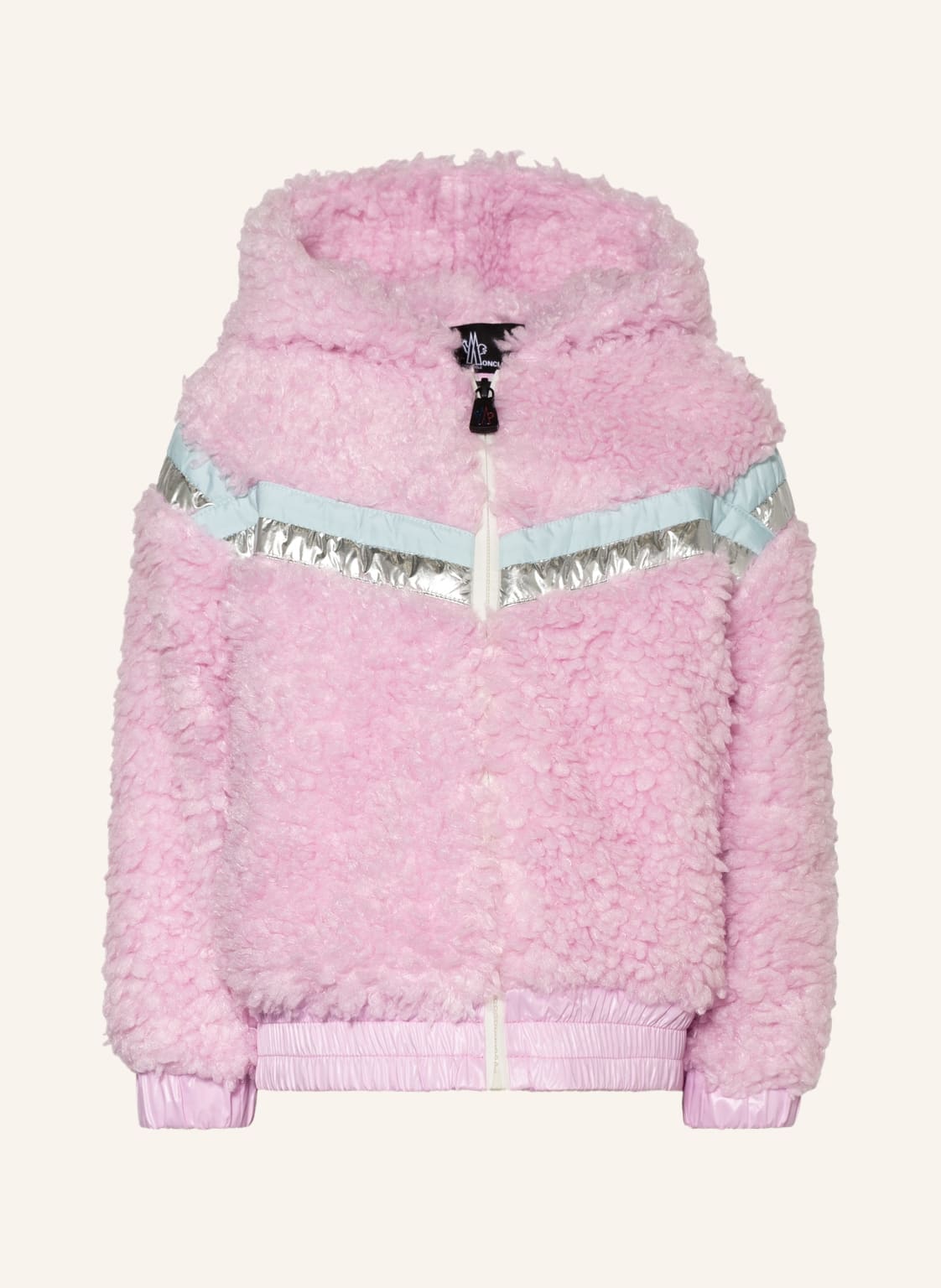 Moncler Enfant Teddyfell-Jacke rosa von MONCLER enfant