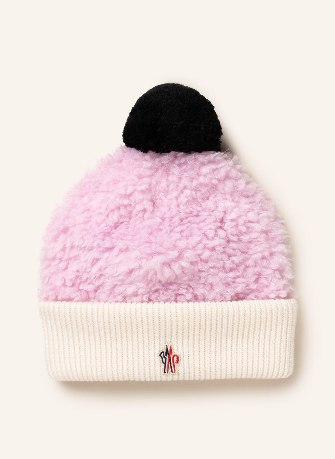 Moncler Enfant Teddyfell-Mütze rosa von MONCLER enfant