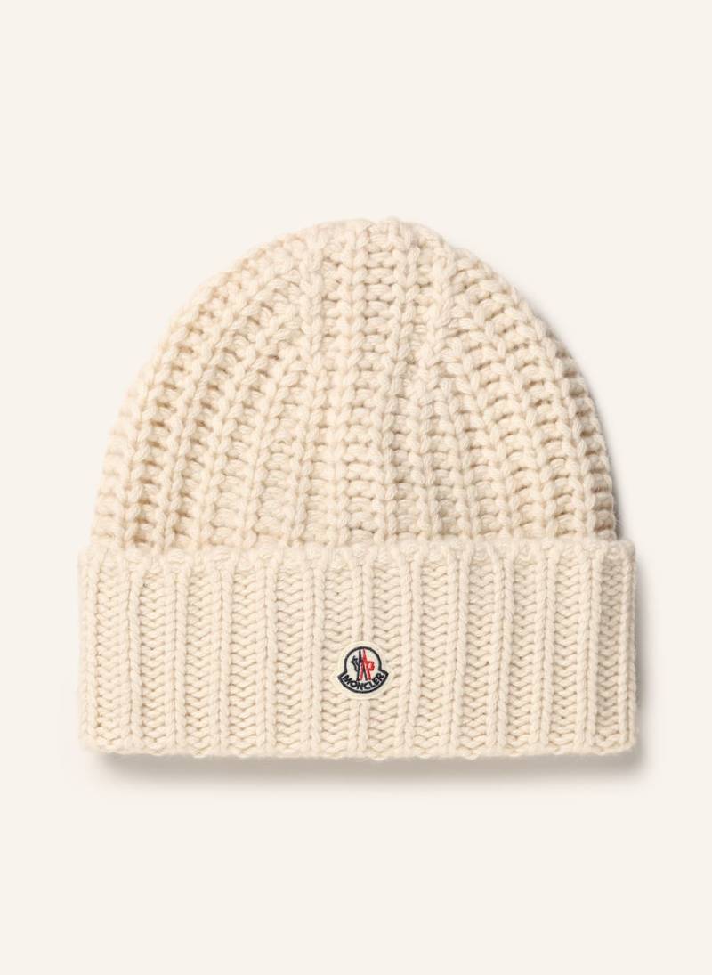 Moncler Cashmere-Mütze weiss von MONCLER