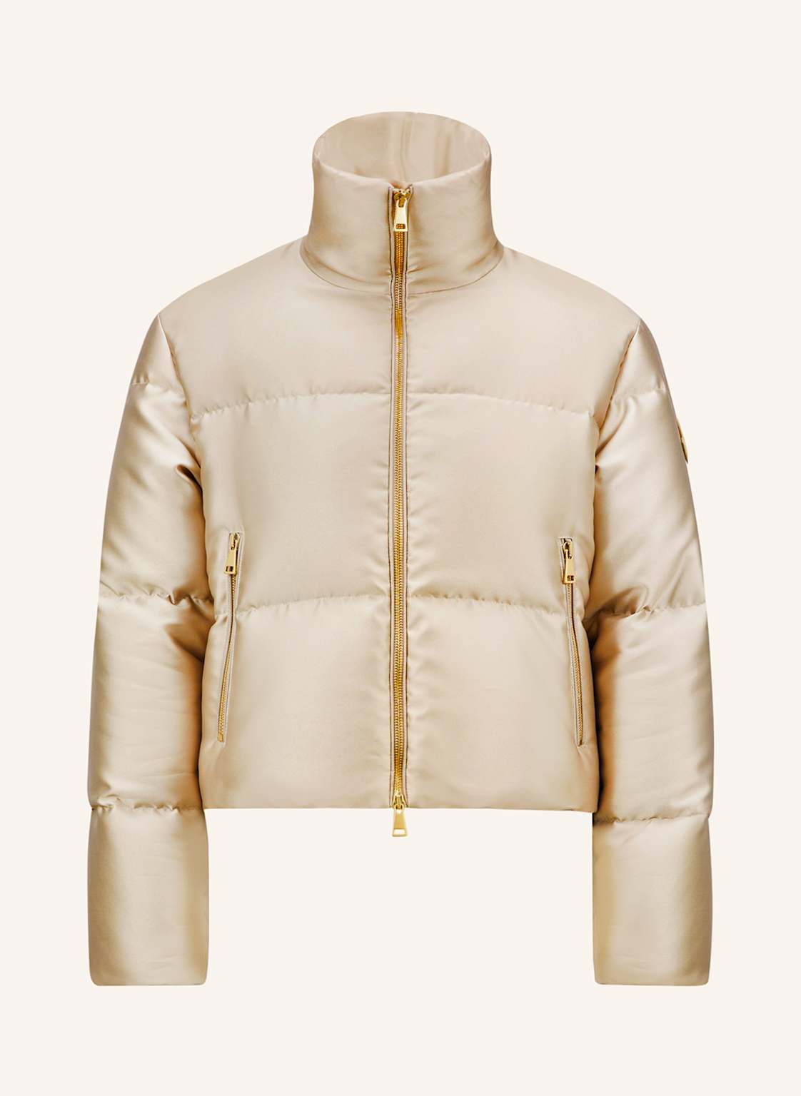 Moncler Cropped-Daunenjacke Bonnelles beige von MONCLER