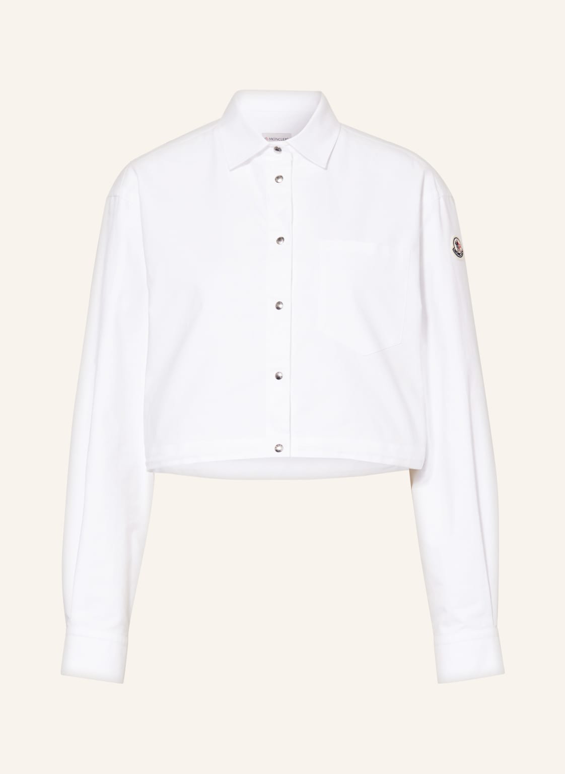 Moncler Cropped-Hemdbluse weiss von MONCLER