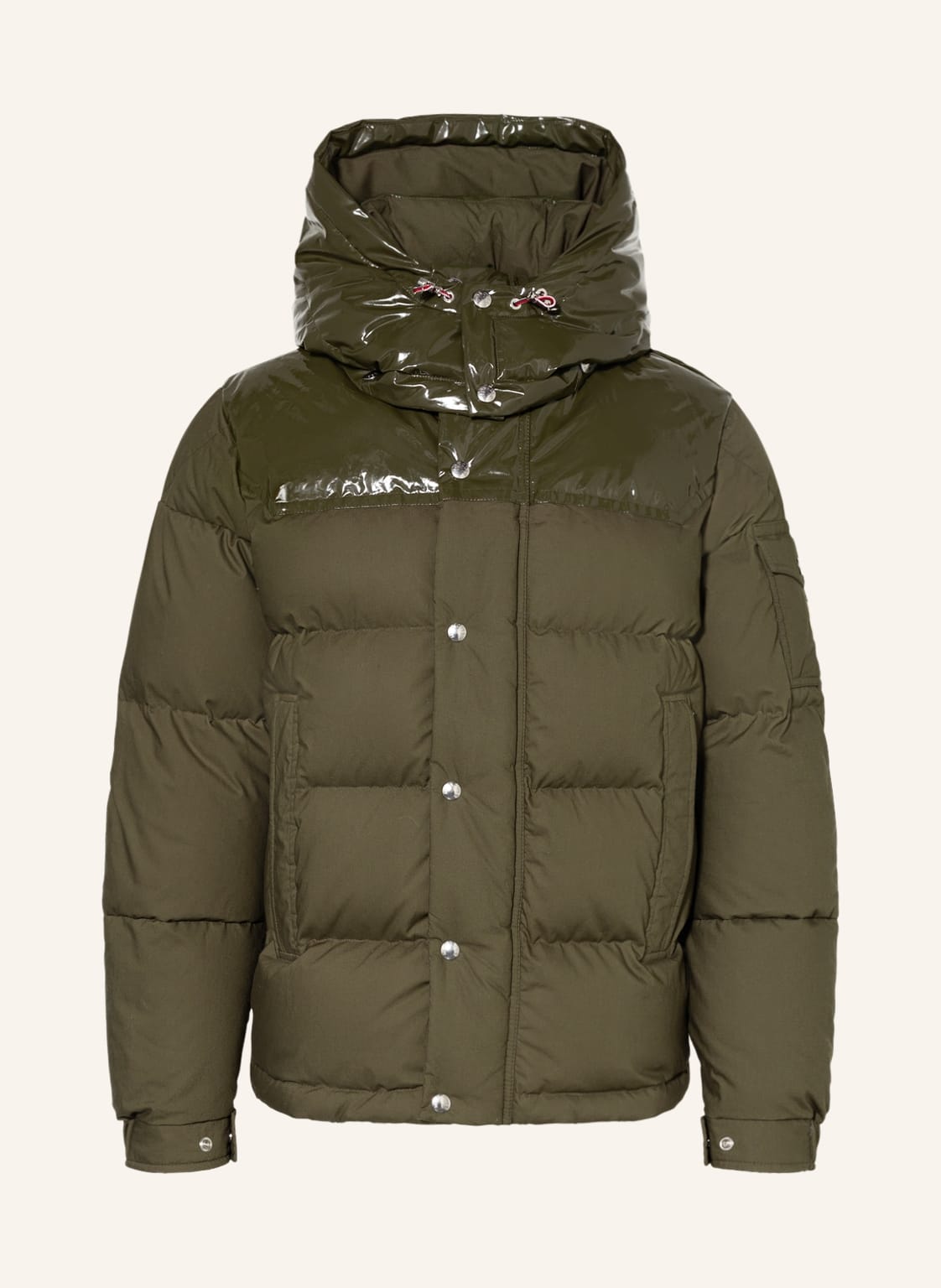 Moncler Daunenjacke Chardon Im Materailmix Mit Abnehmbarer Kapuze gruen von MONCLER