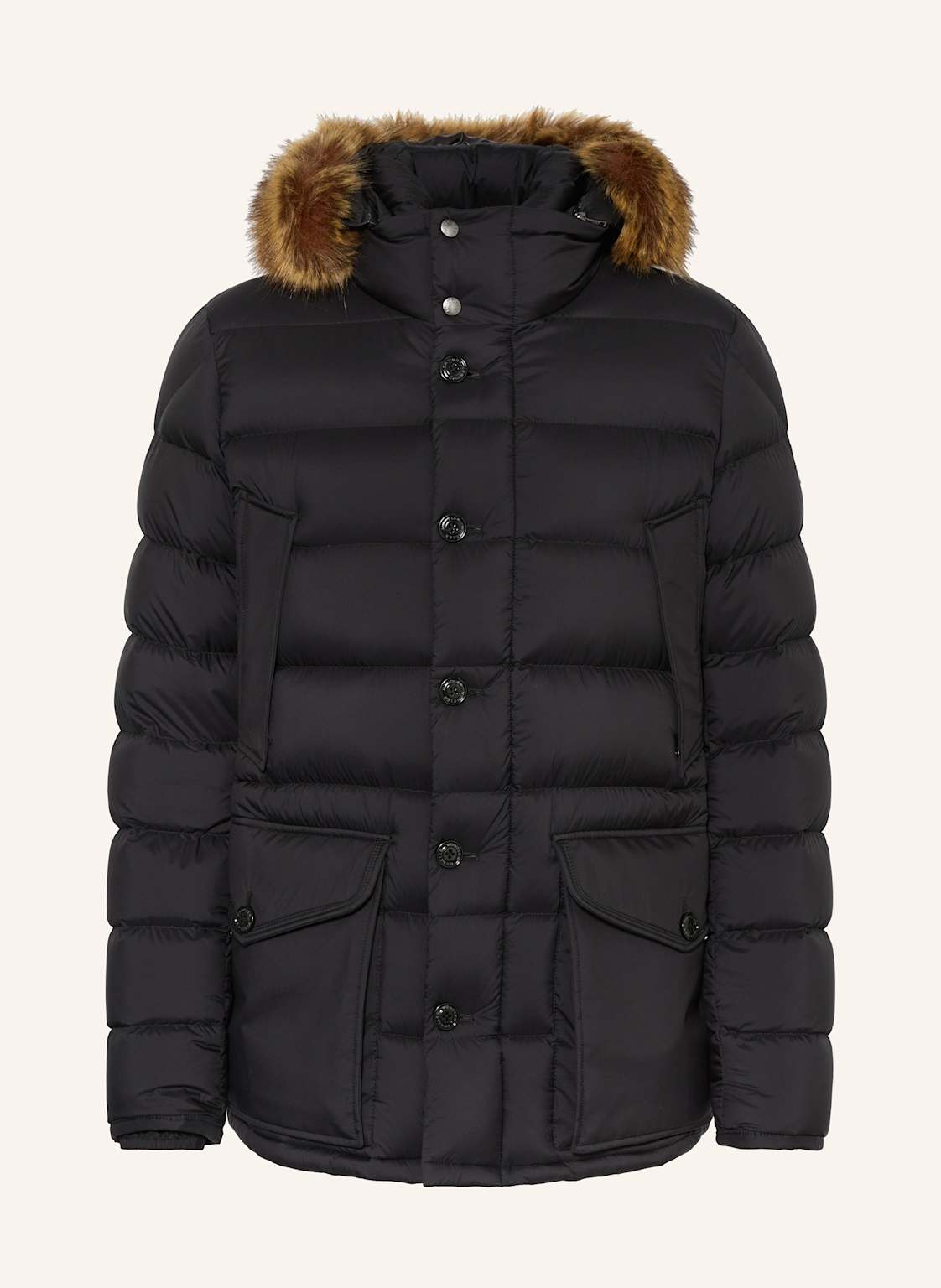 Moncler Daunenjacke Clunye Mit Abnehmbarem Kunstpelz schwarz von MONCLER