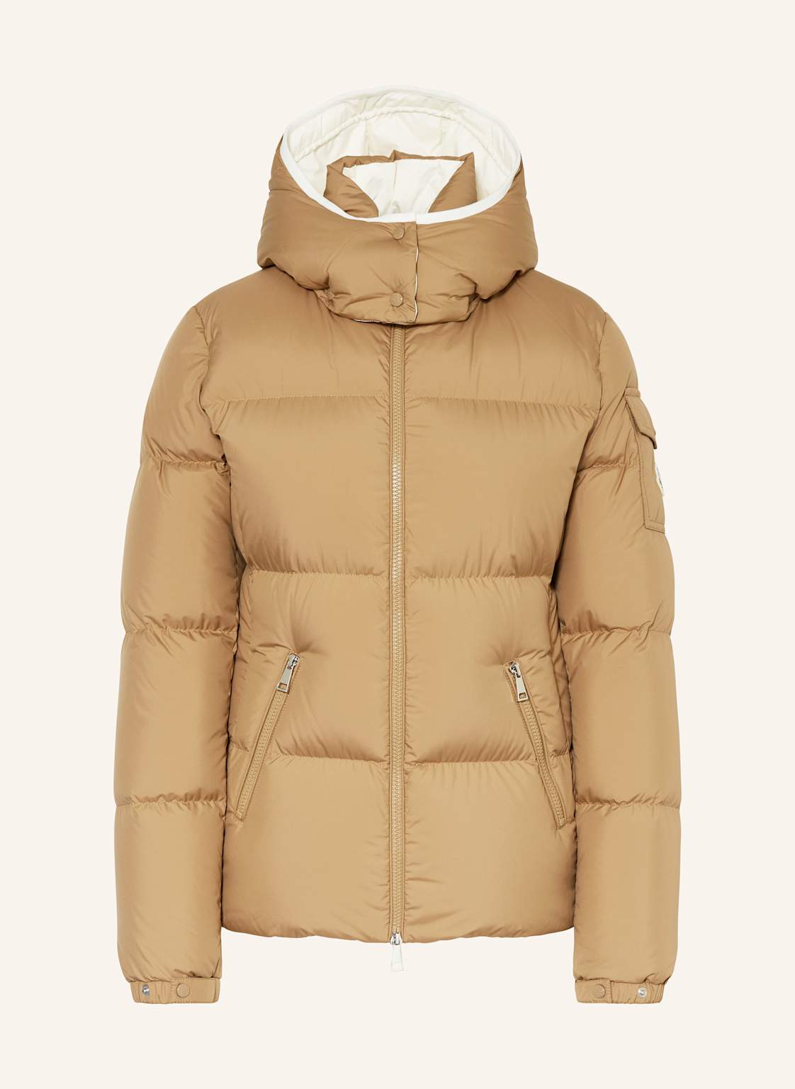 Moncler Daunenjacke Fourmines Mit Abnehmbarer Kapuze beige von MONCLER