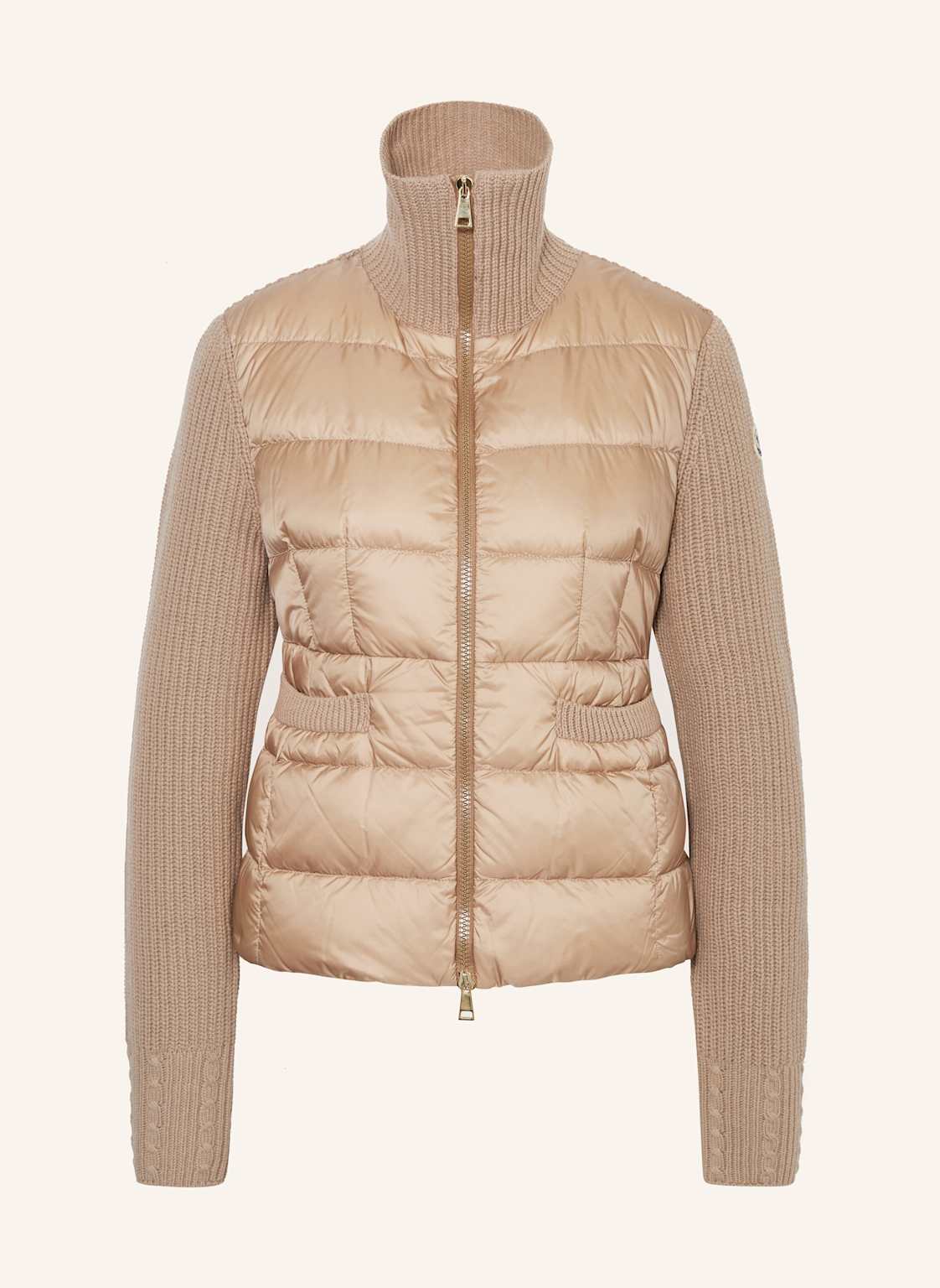 Moncler Daunenjacke Im Materialmix beige von MONCLER