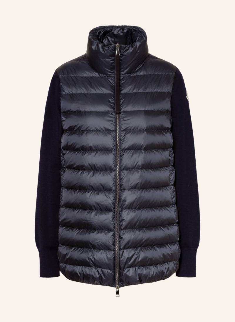 Moncler Daunenjacke Im Materialmix blau von MONCLER