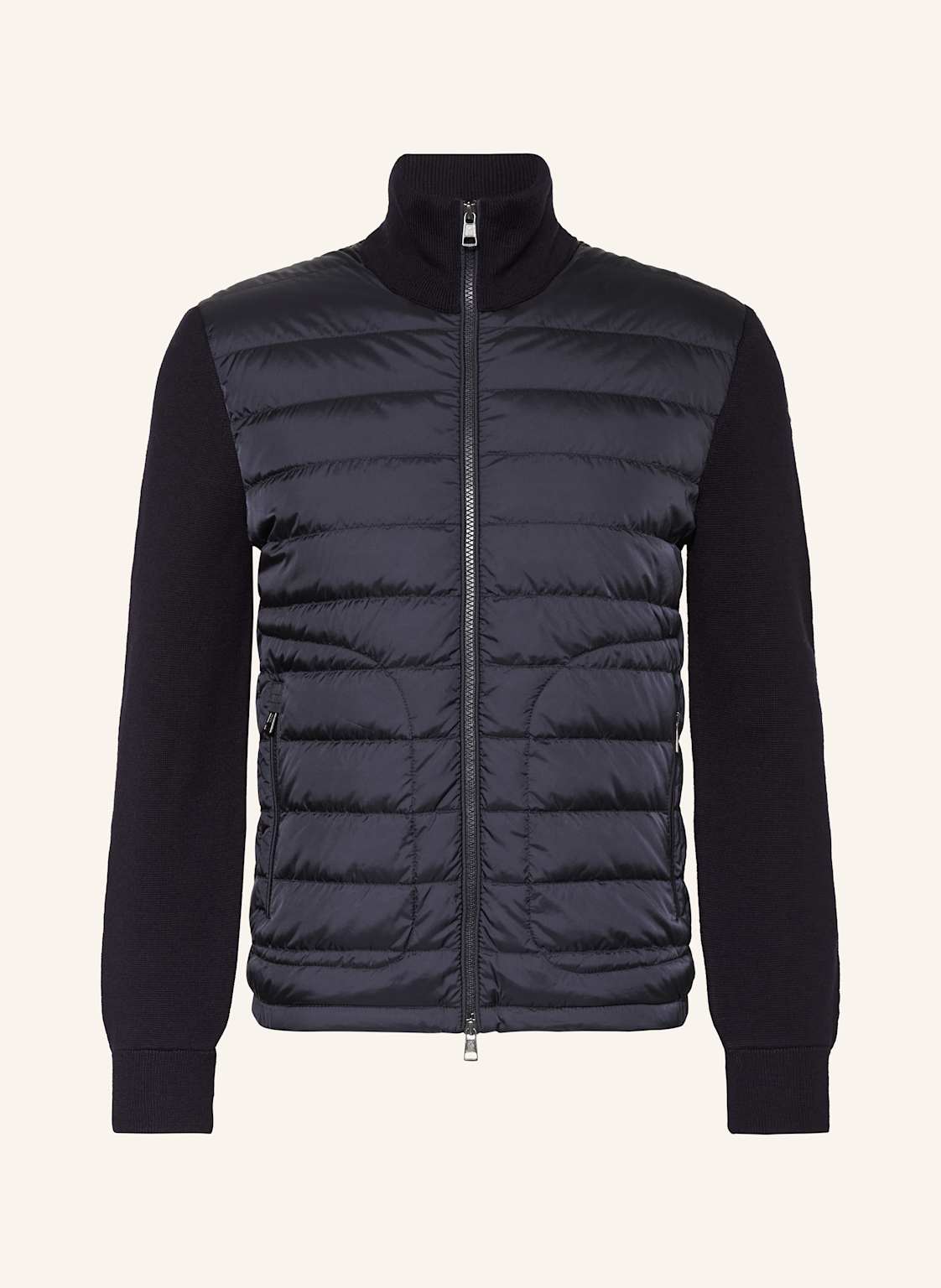 Moncler Daunenjacke Im Materialmix blau von MONCLER