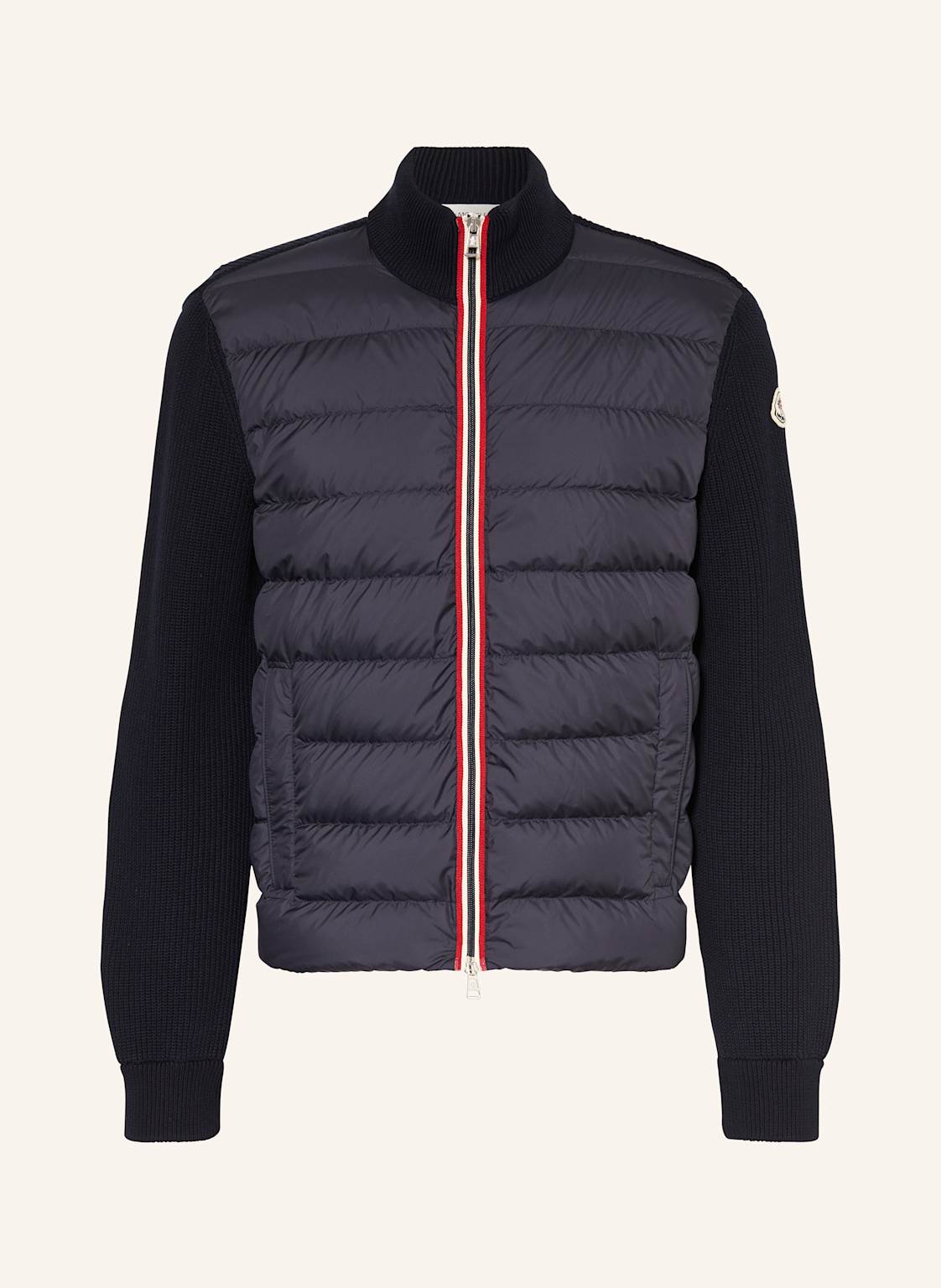 Moncler Daunenjacke Im Materialmix blau von MONCLER