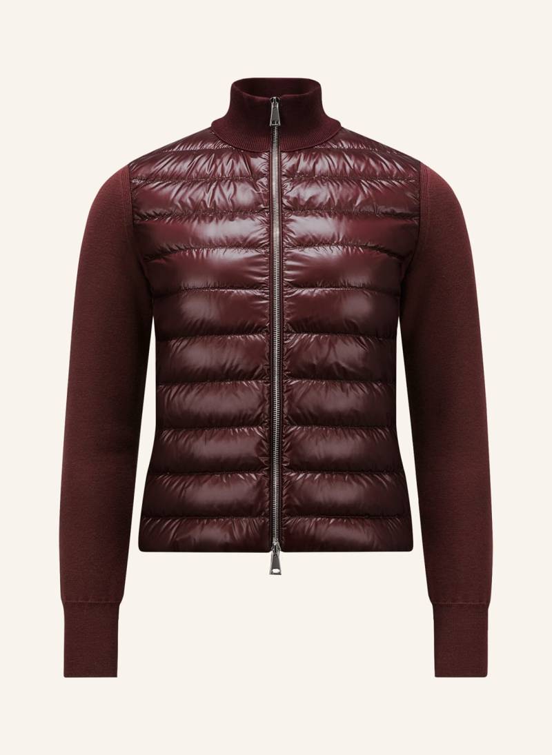 Moncler Daunenjacke Im Materialmix rot von MONCLER