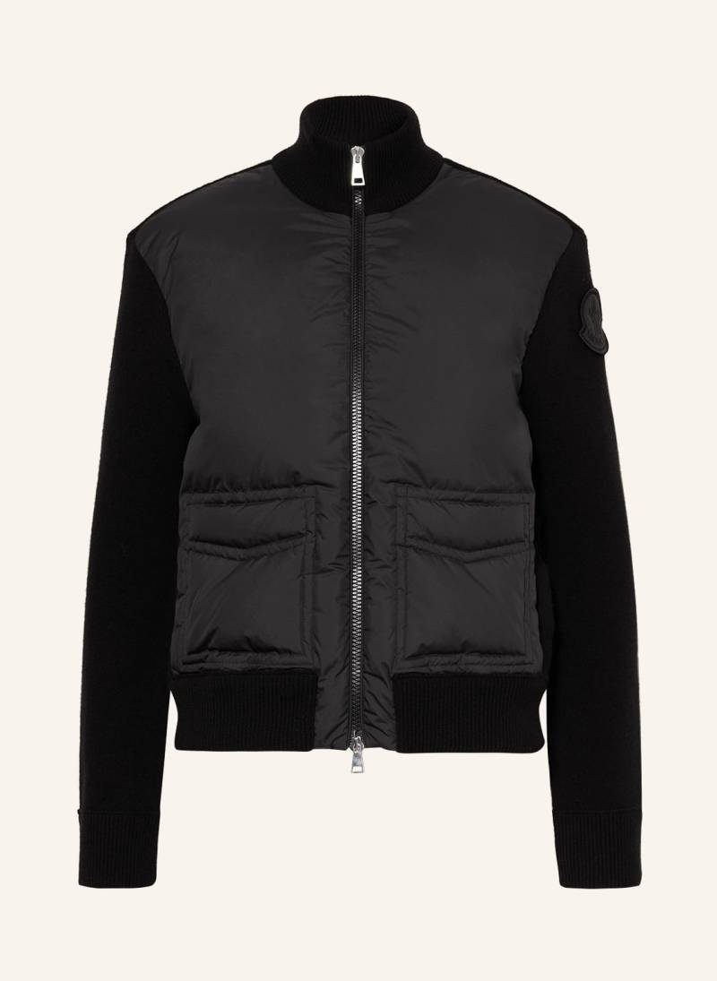 Moncler Daunenjacke Im Materialmix schwarz von MONCLER