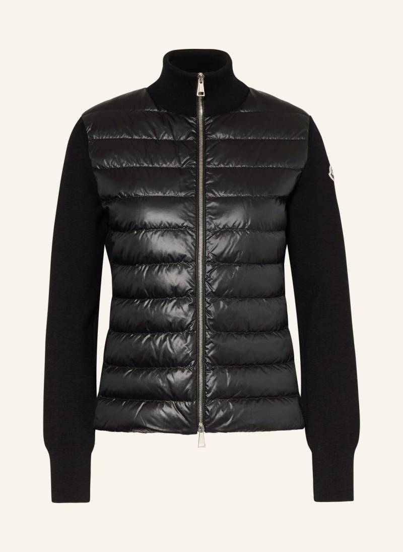 Moncler Daunenjacke Im Materialmix schwarz von MONCLER