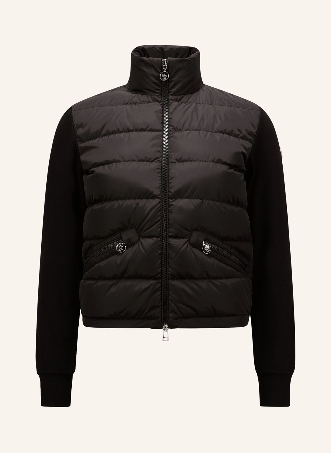 Moncler Daunenjacke Im Materialmix schwarz von MONCLER