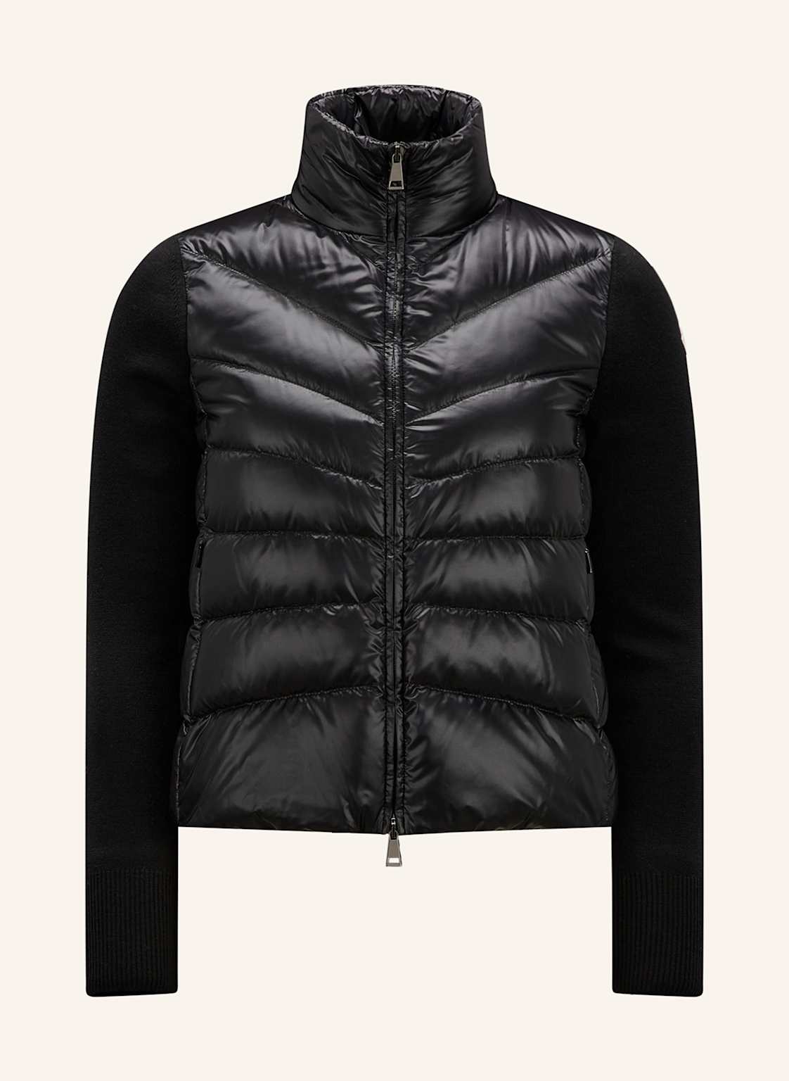 Moncler Daunenjacke Im Materialmix schwarz von MONCLER