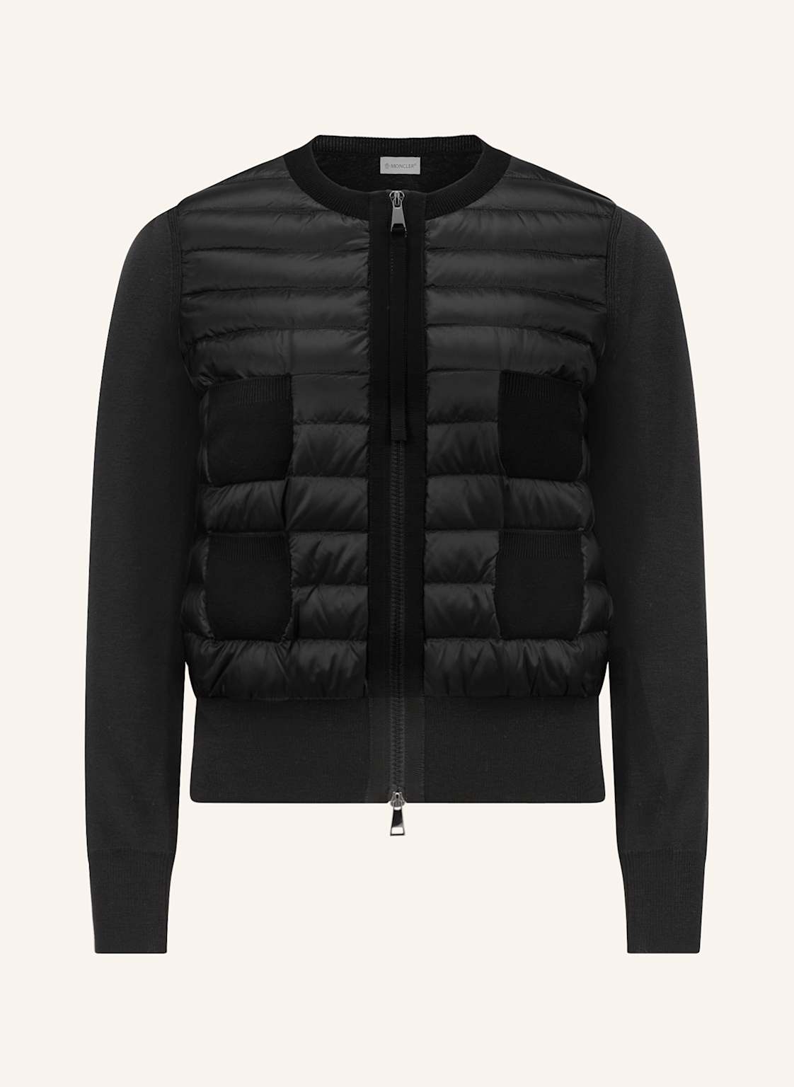 Moncler Daunenjacke Im Materialmix schwarz von MONCLER