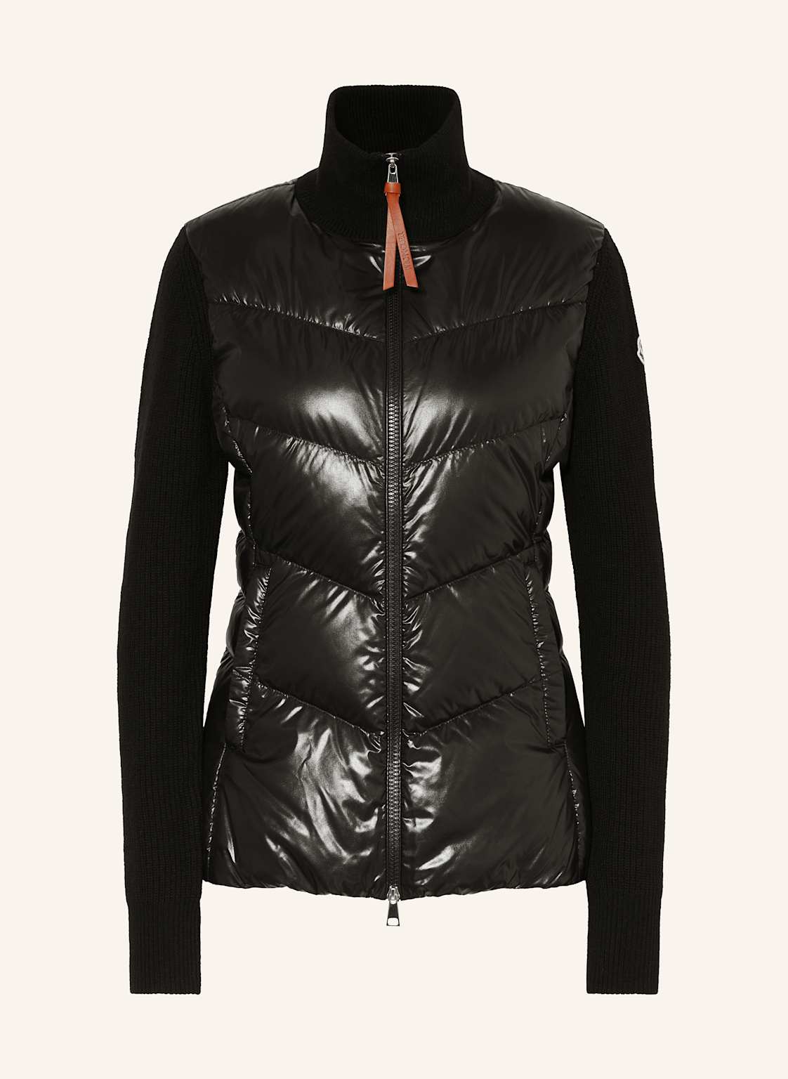 Moncler Daunenjacke Im Materialmix schwarz von MONCLER