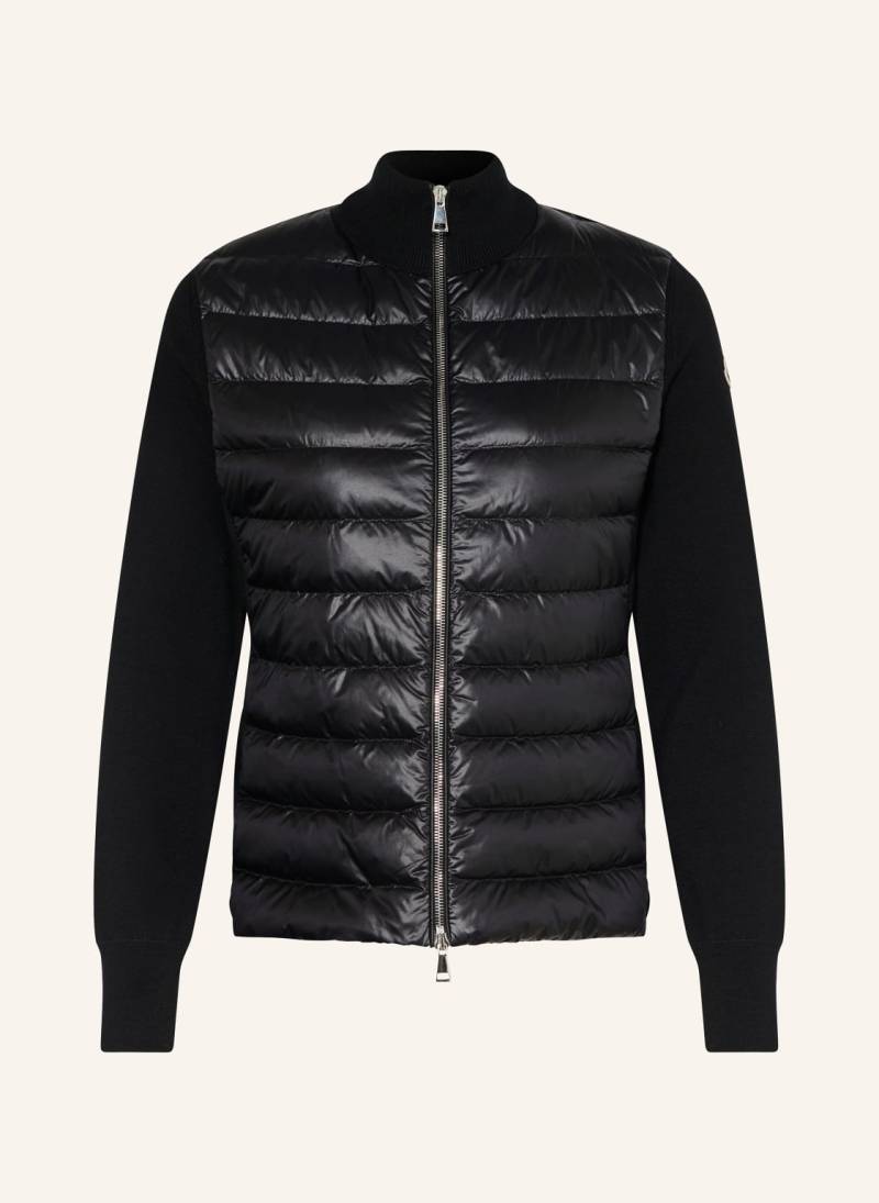 Moncler Daunenjacke Im Materialmix schwarz von MONCLER