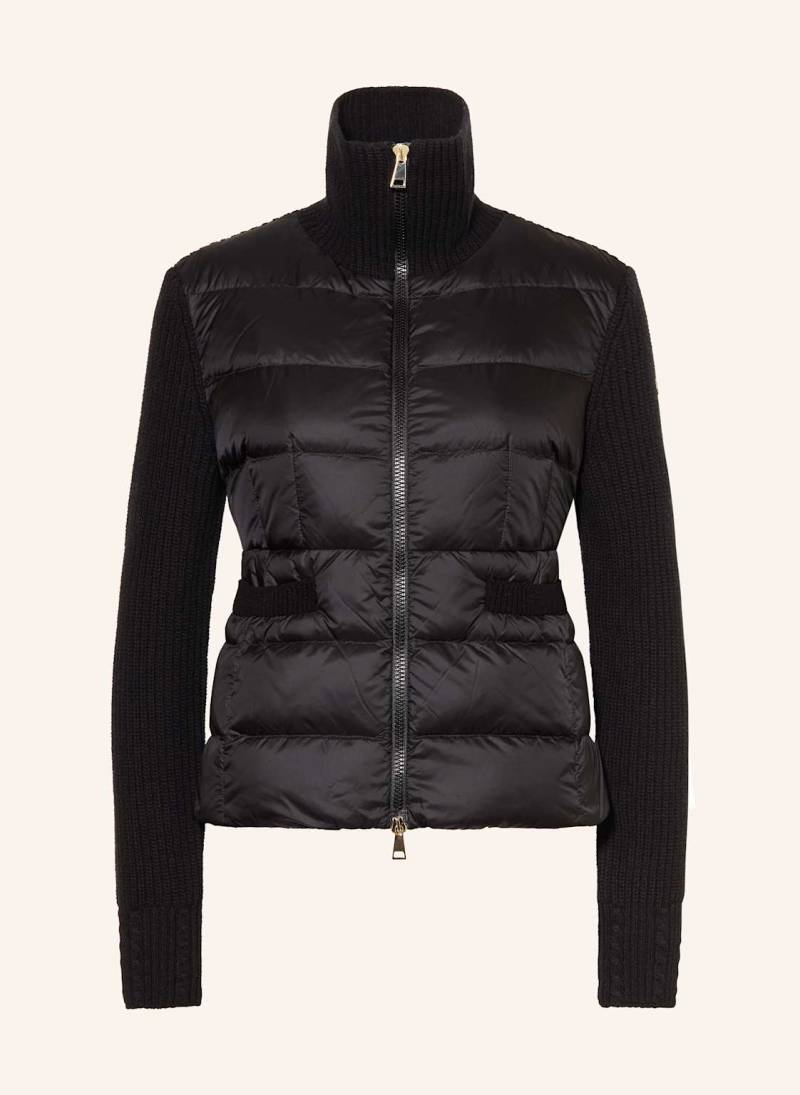 Moncler Daunenjacke Im Materialmix schwarz von MONCLER