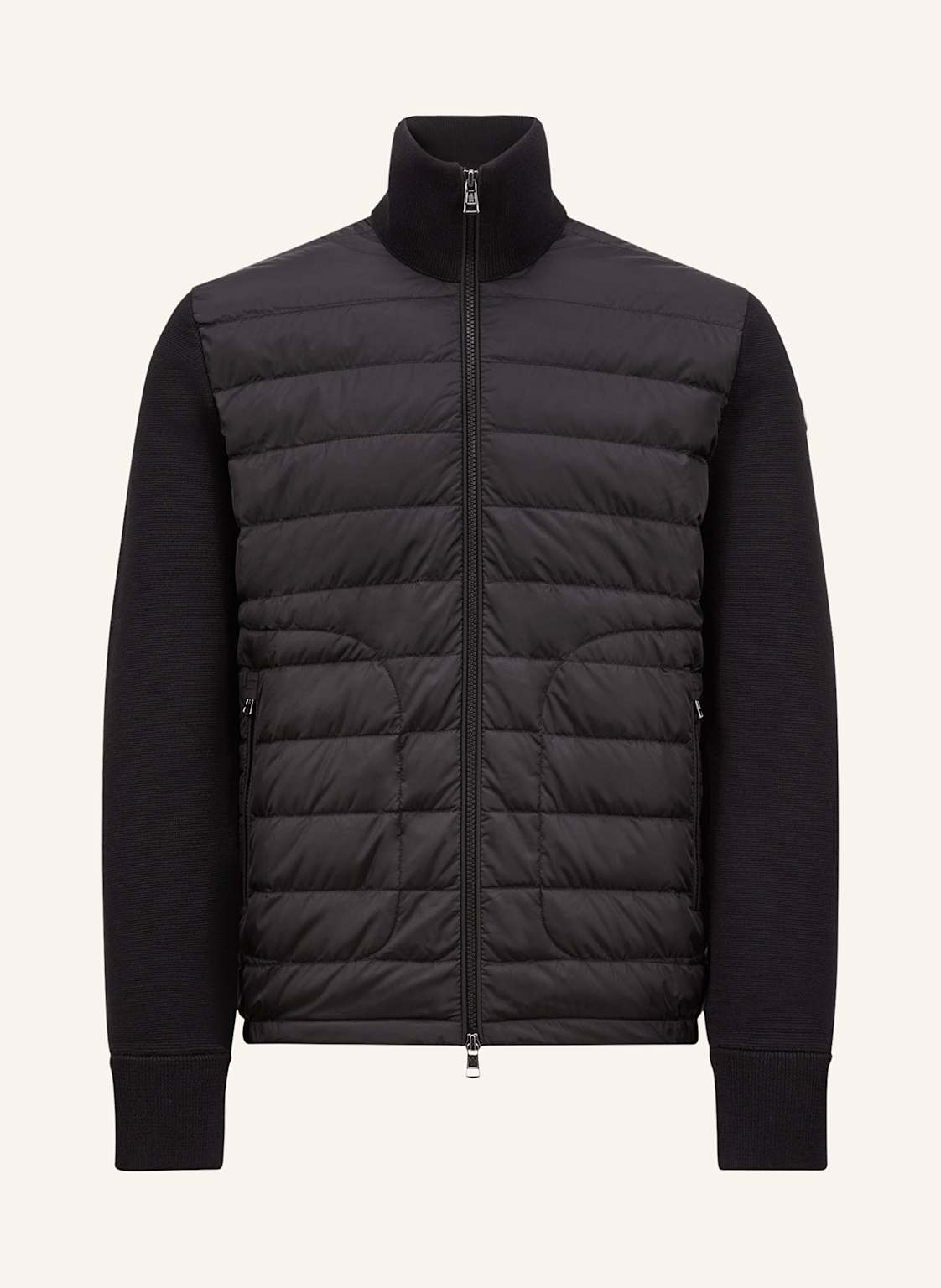 Moncler Daunenjacke Im Materialmix schwarz von MONCLER