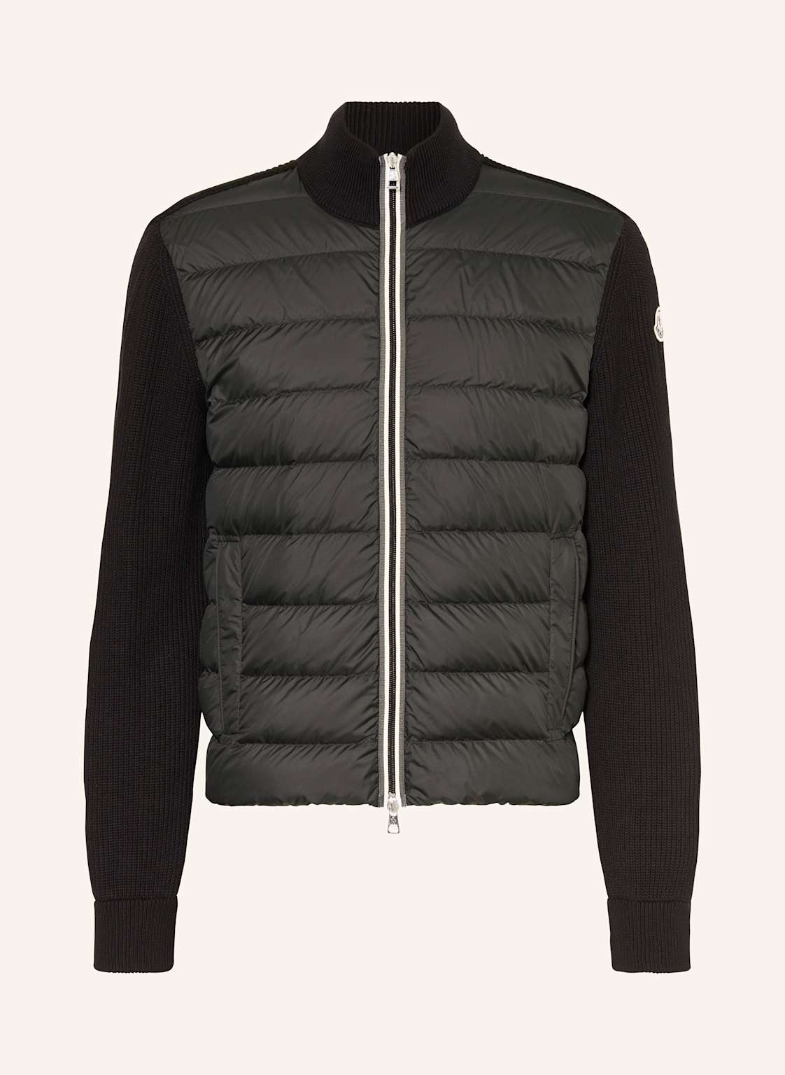 Moncler Daunenjacke Im Materialmix schwarz von MONCLER