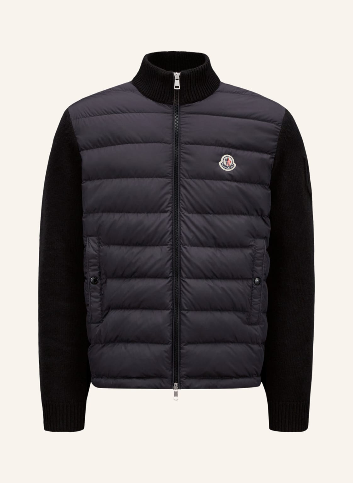 Moncler Daunenjacke Im Materialmix schwarz von MONCLER