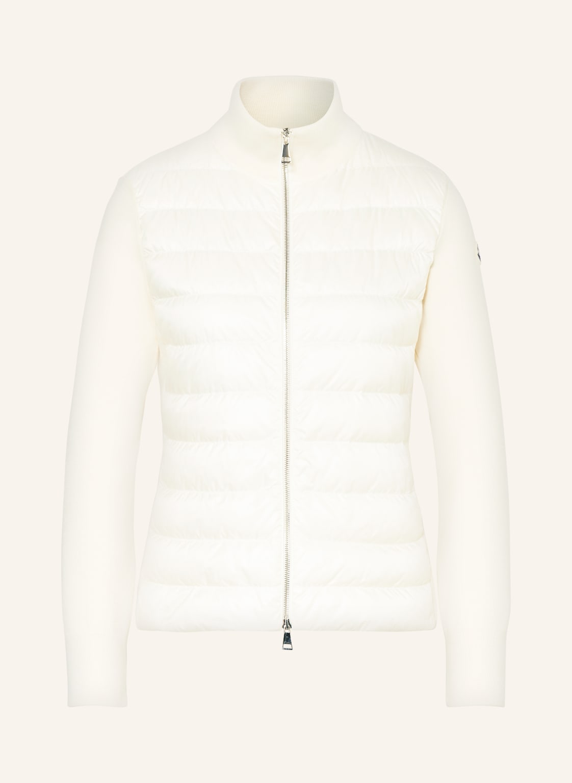 Moncler Daunenjacke Im Materialmix weiss von MONCLER