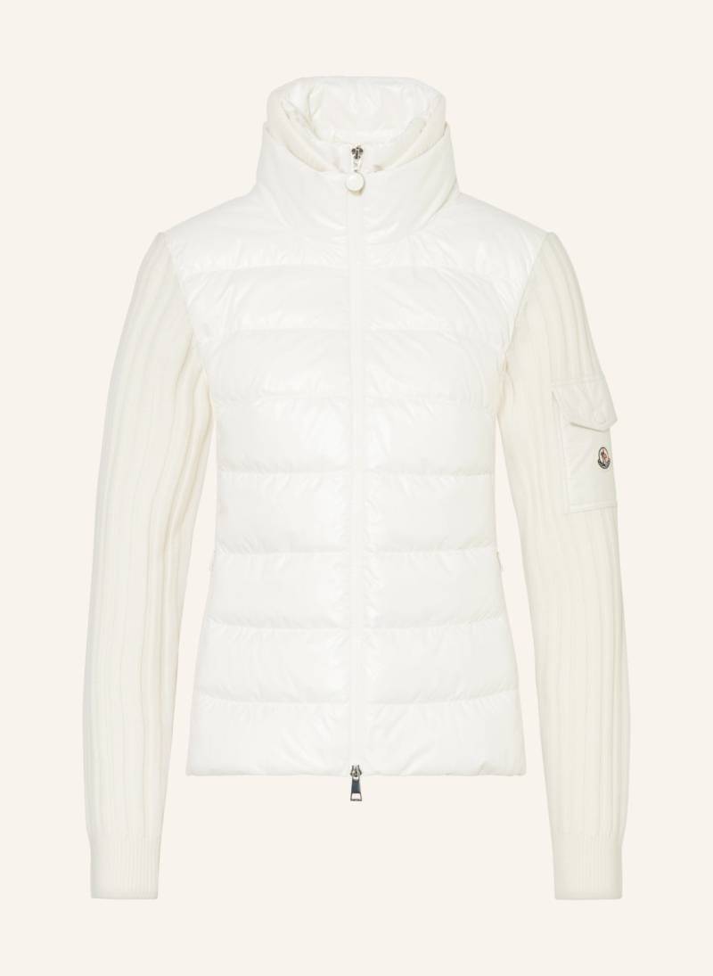 Moncler Daunenjacke Im Materialmix weiss von MONCLER