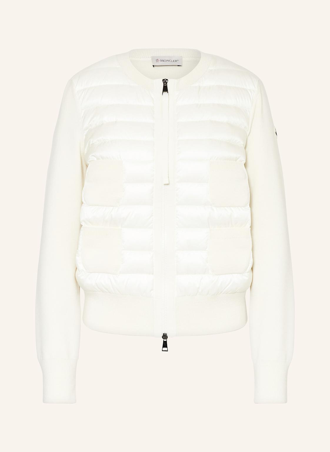 Moncler Daunenjacke Im Materialmix weiss von MONCLER