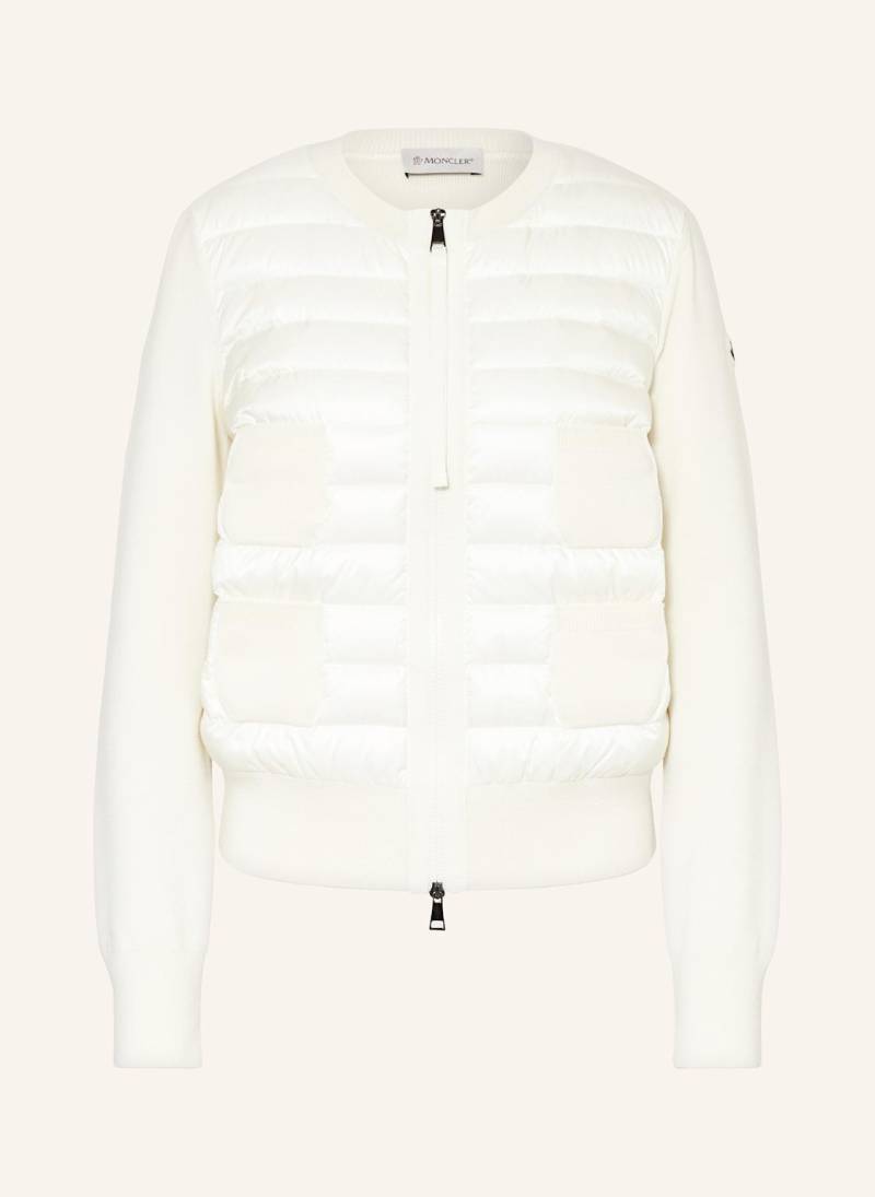 Moncler Daunenjacke Im Materialmix weiss von MONCLER