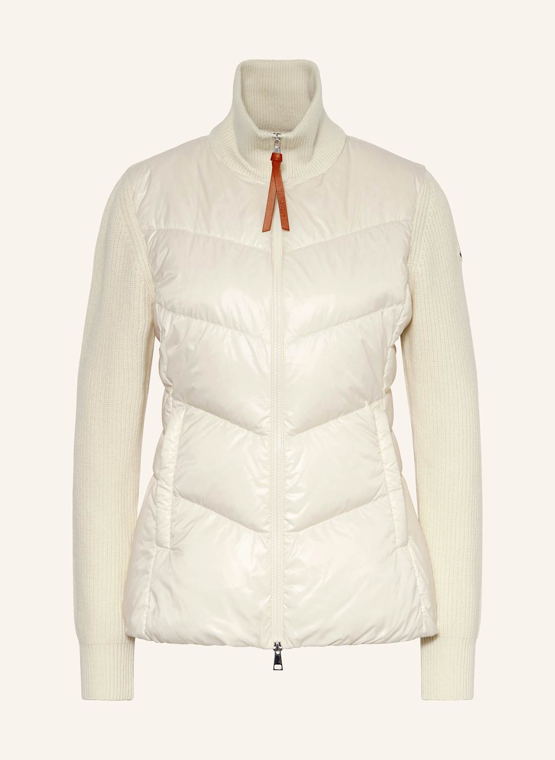 Moncler Daunenjacke Im Materialmix weiss von MONCLER