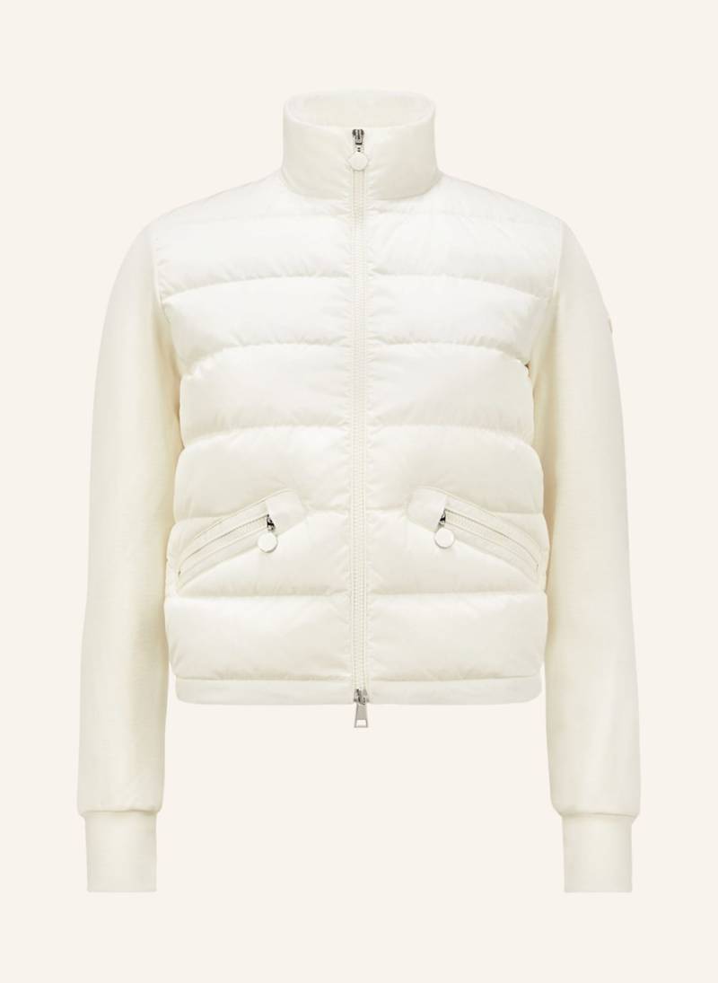 Moncler Daunenjacke Im Materialmix weiss von MONCLER