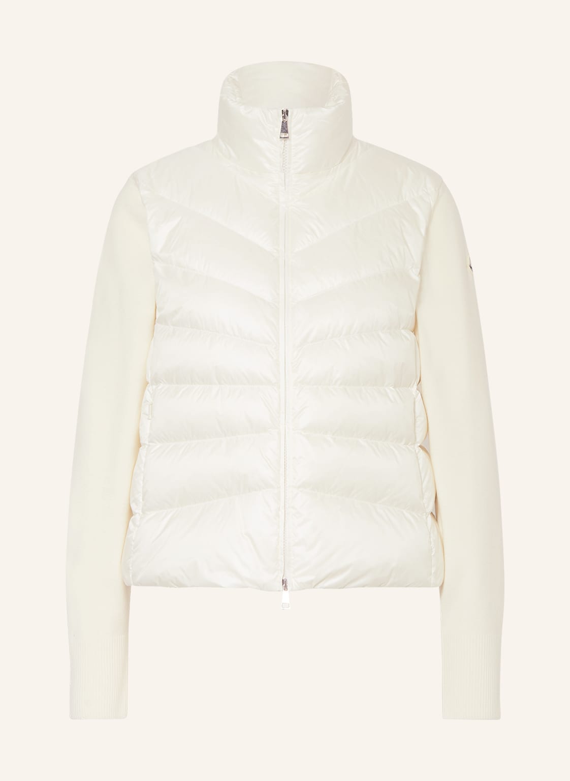 Moncler Daunenjacke Im Materialmix weiss von MONCLER