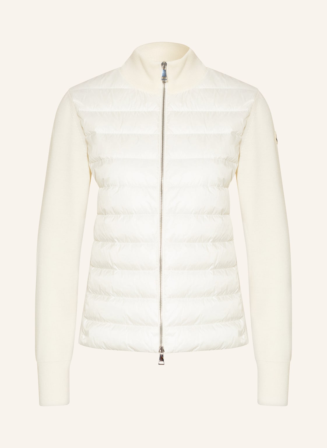 Moncler Daunenjacke Im Materialmix weiss von MONCLER