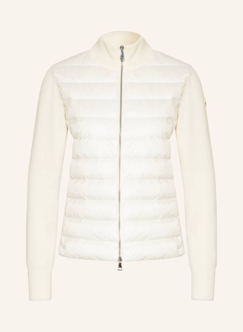 Moncler Daunenjacke Im Materialmix weiss von MONCLER