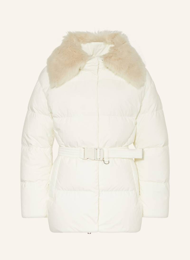 Moncler Daunenjacke Macareux Mit Kunstfell weiss von MONCLER