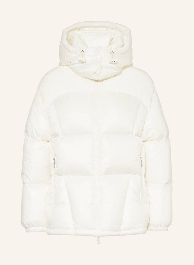 Moncler Daunenjacke Meandre Im Materialmix Mit Abnehmbarer Kapuze weiss von MONCLER