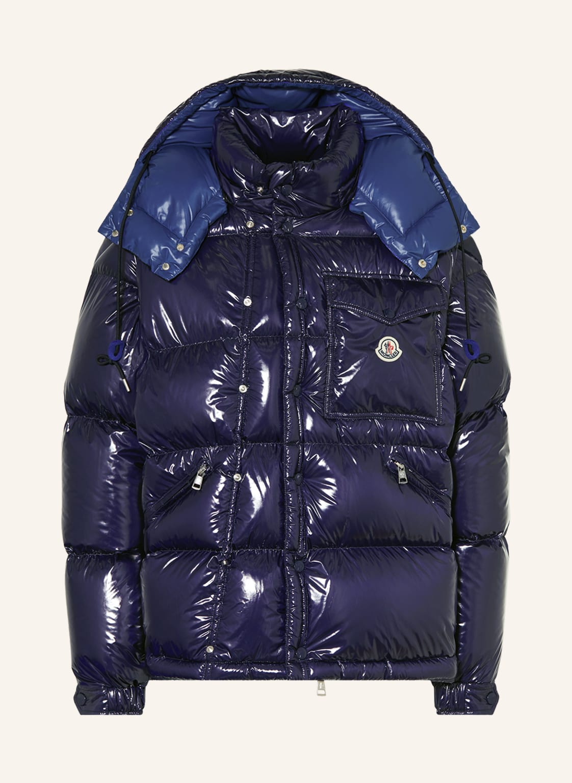 Moncler Daunenjacke Present Karakorum Mit Abnehmbarer Kapuze Und Ärmeln blau von MONCLER