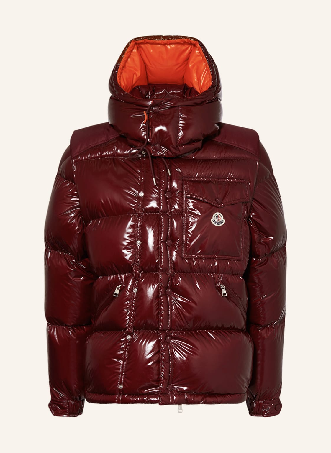 Moncler Daunenjacke Present Karakorum Mit Abnehmbarer Kapuze Und Ärmeln rot von MONCLER