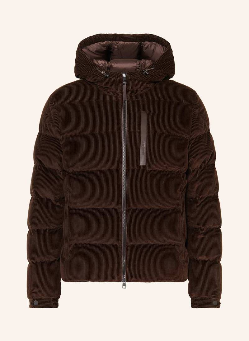 Moncler Daunenjacke Vederna Aus Cord braun von MONCLER