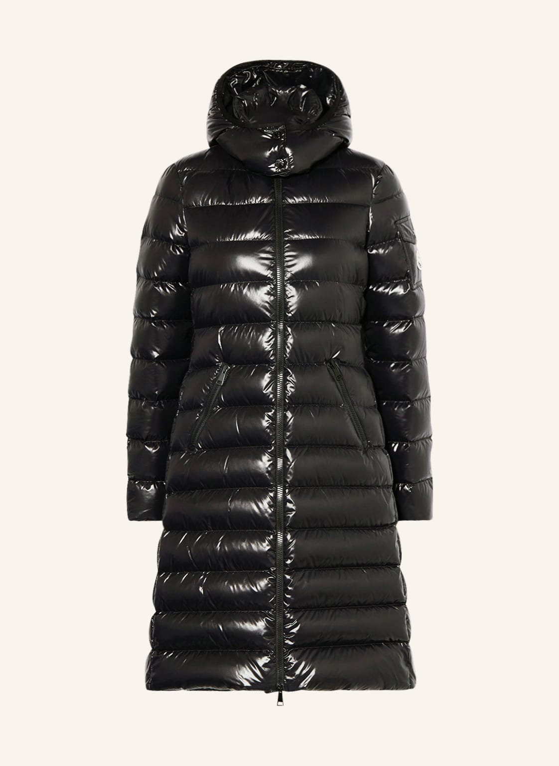 Moncler Daunenmantel Moka Mit Abnehmbarer Kapuze schwarz von MONCLER