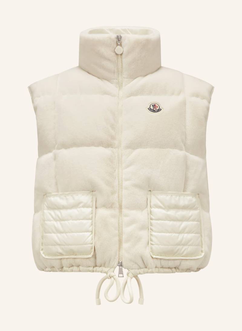 Moncler Daunenweste Arques Im Materialmix weiss von MONCLER